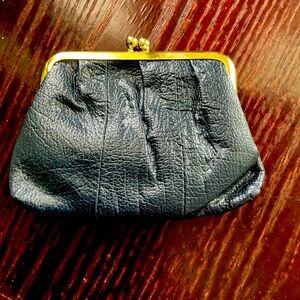 Buxton Black Leather Coin Purse